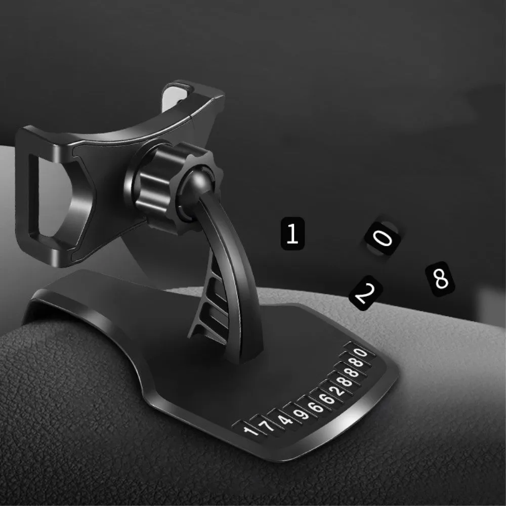 3 in 1 Car GPS Smartphone Holder: Dashboard / Visor Clamp   AC Grid Clip for SHARP ANDROID ONE S5 (2018) - Black