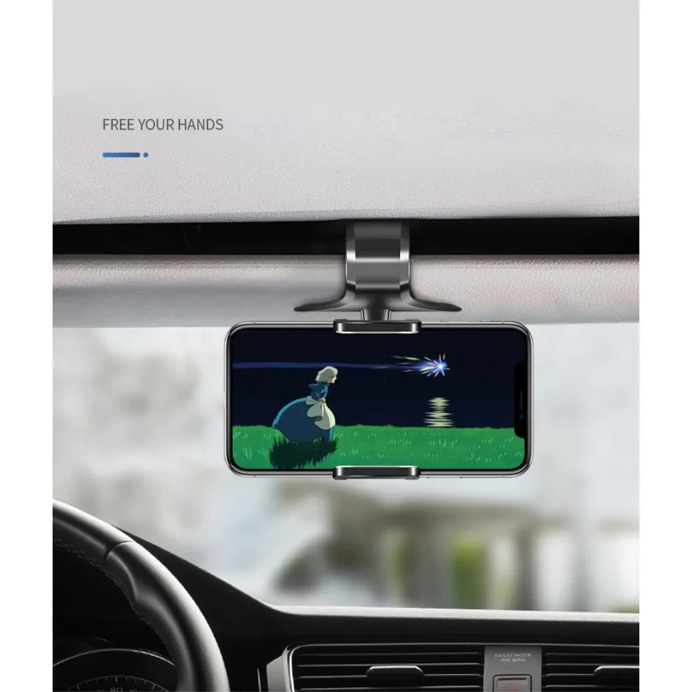 3 in 1 Car GPS Smartphone Holder: Dashboard / Visor Clamp   AC Grid Clip for SHARP ANDROID ONE S5 (2018) - Black