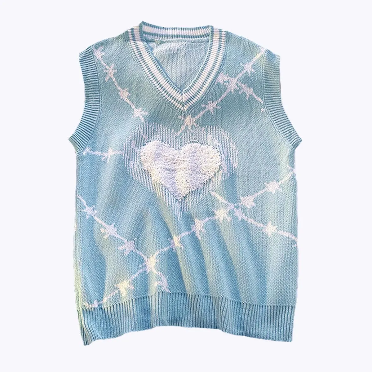 Barbed Wire Knit Vest Grunge Aesthetic