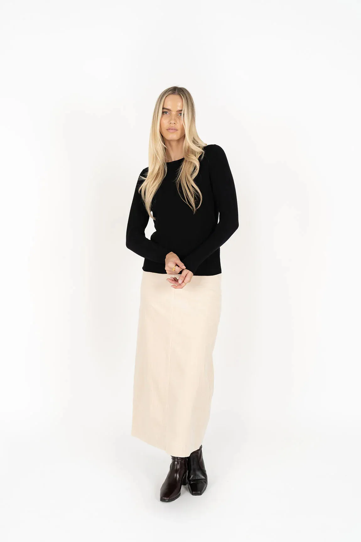 Billie Cord Skirt - Vanilla