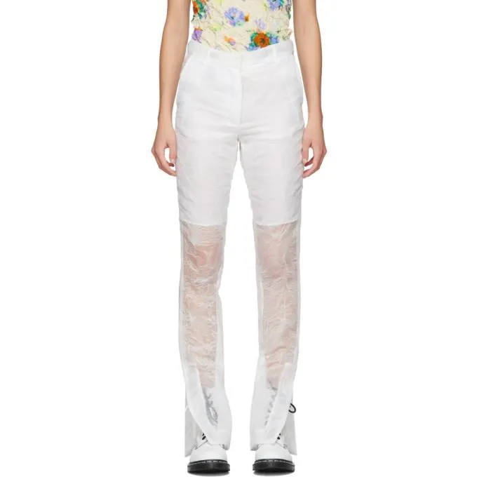 Cecilie Bahnsen White Organza Elisabeth Trousers