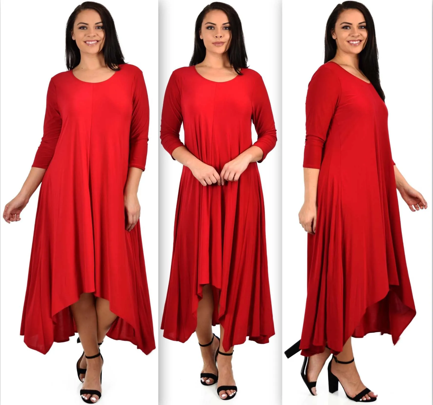 Designer Dress, Quirky Dress, Hi Low Dress, Plus size clothing, Flared Dress, Lagenlook Dress,Plus size Olive Dress, Olive Maxi Dress