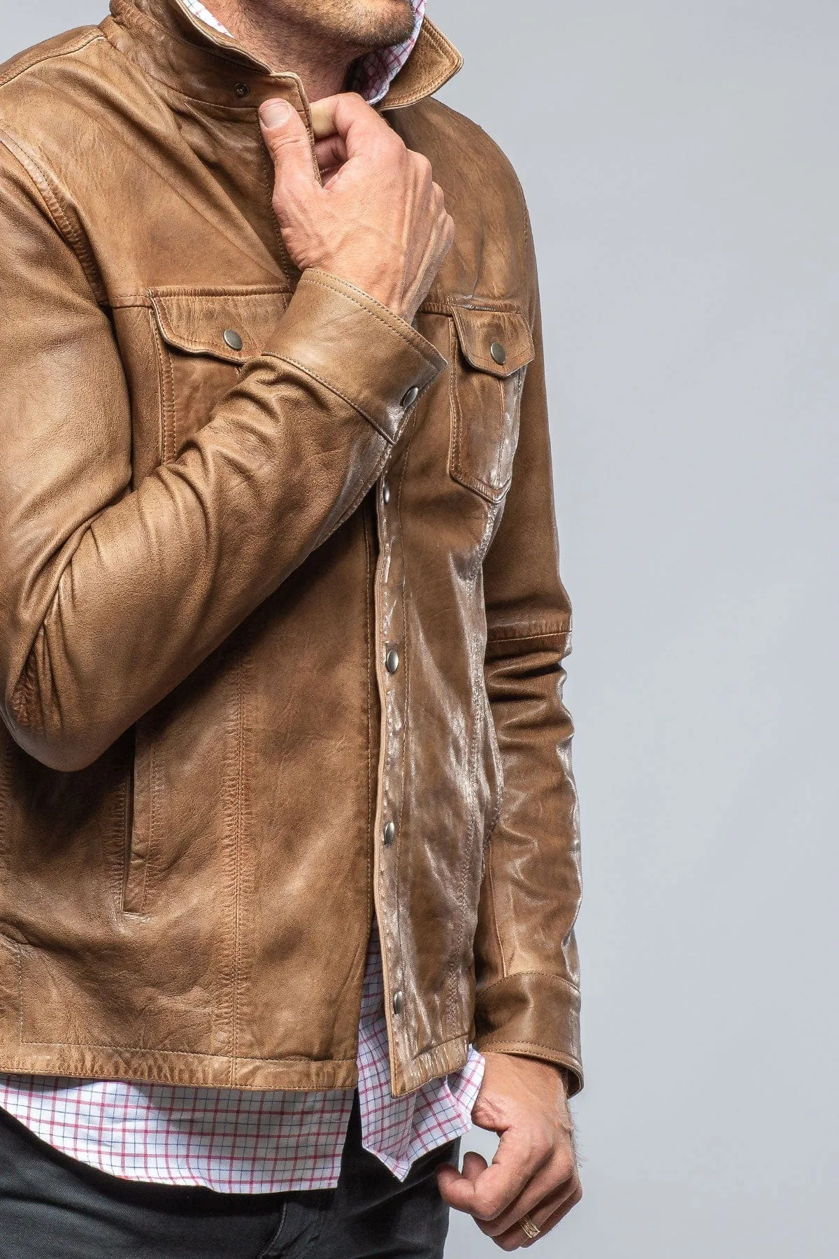 Enna 12 Month Washed Shirt Jacket in Camel