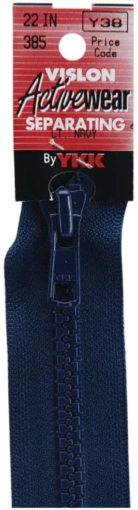 Light Navy-Zipper 22" Vislon