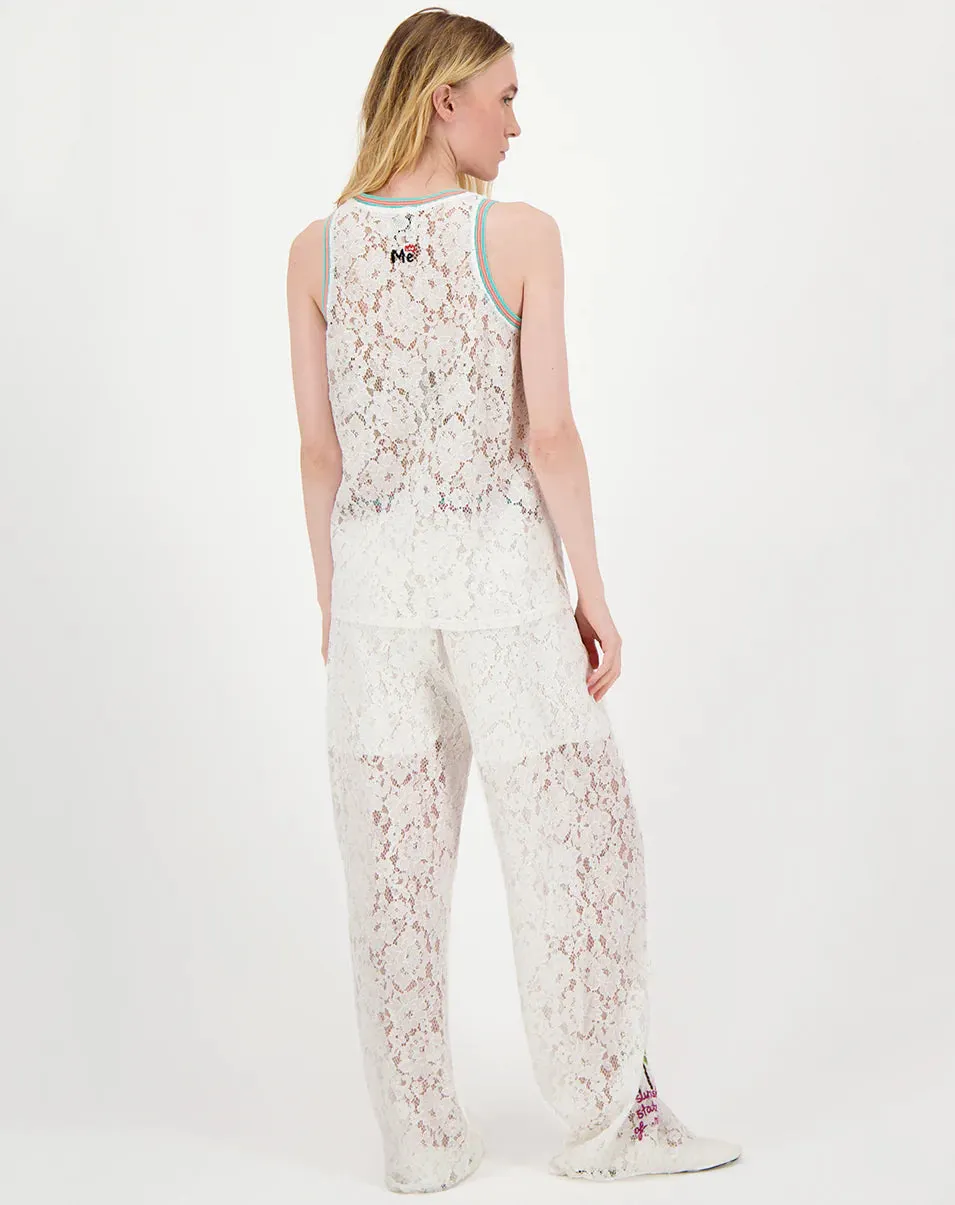 Me369 Moa Lace Straight Leg Pants