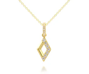 Mini Diamond Pavé Crystal Gold Necklace