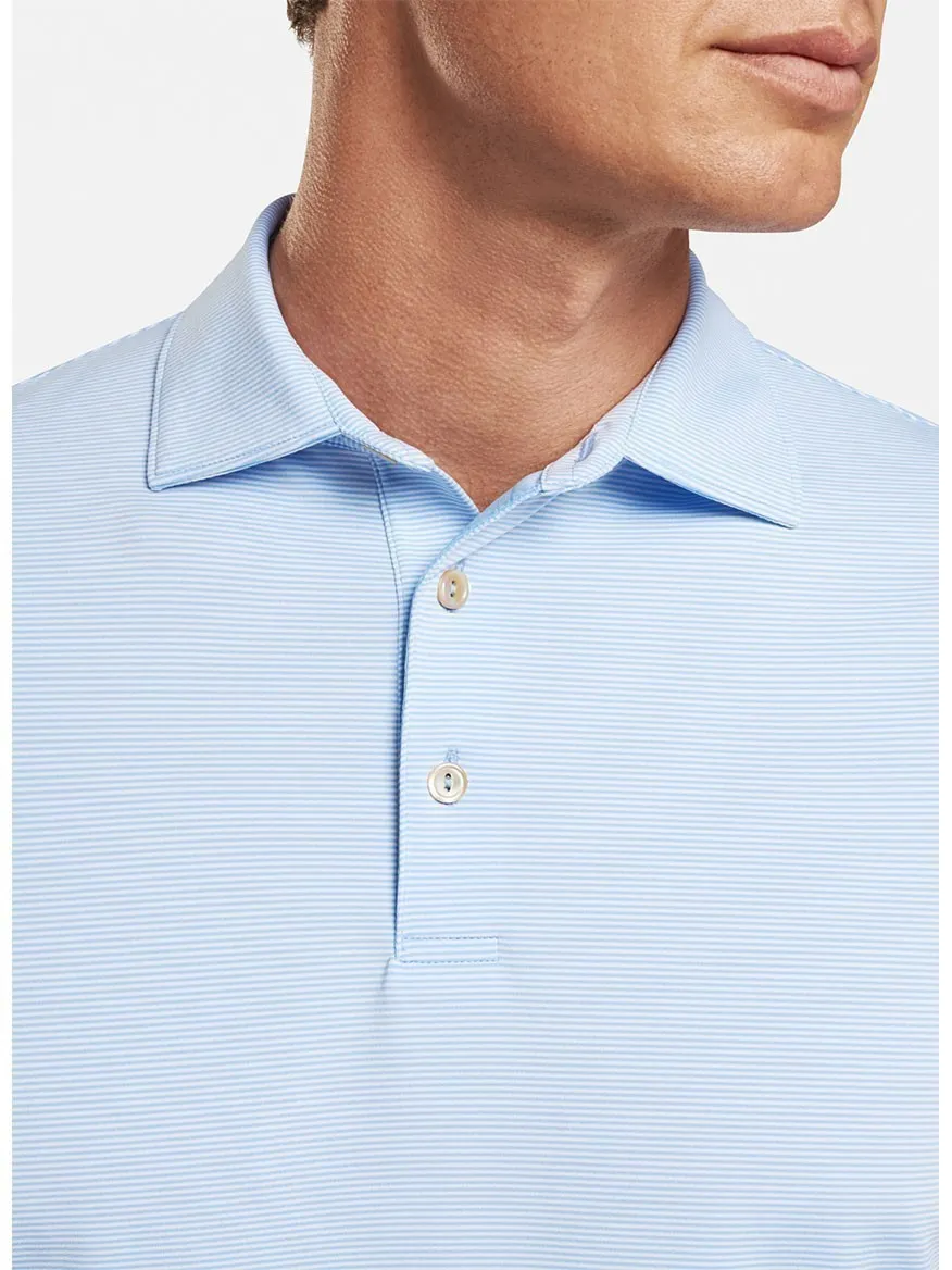 Peter Millar Jubilee Stripe Performance Polo in Cottage Blue