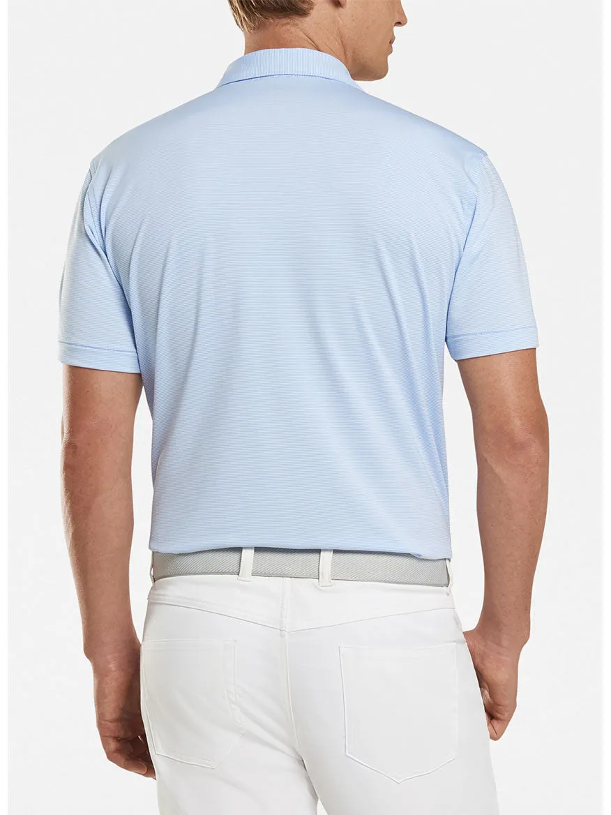 Peter Millar Jubilee Stripe Performance Polo in Cottage Blue