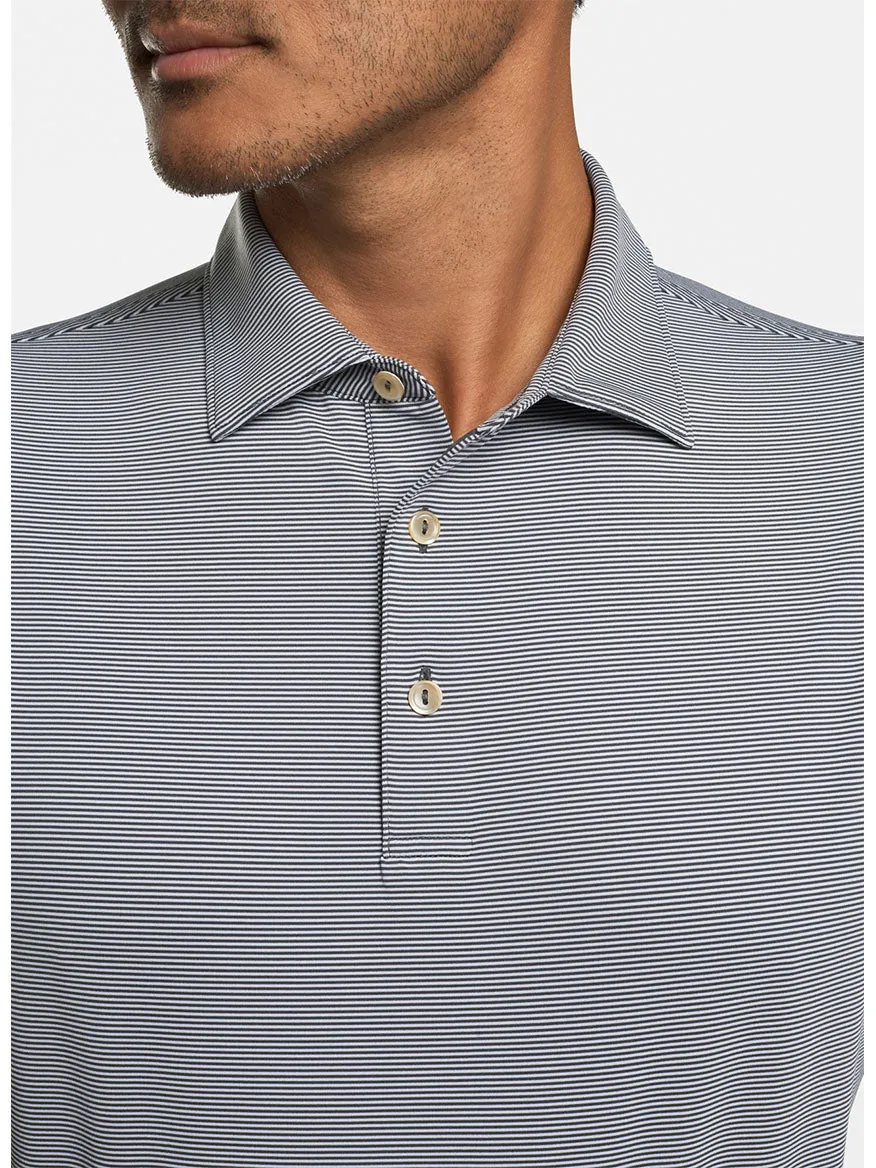 Peter Millar Jubilee Stripe Performance Polo in Iron