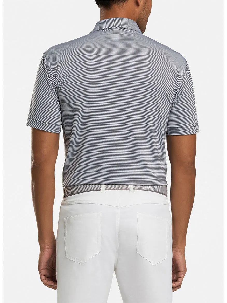 Peter Millar Jubilee Stripe Performance Polo in Iron