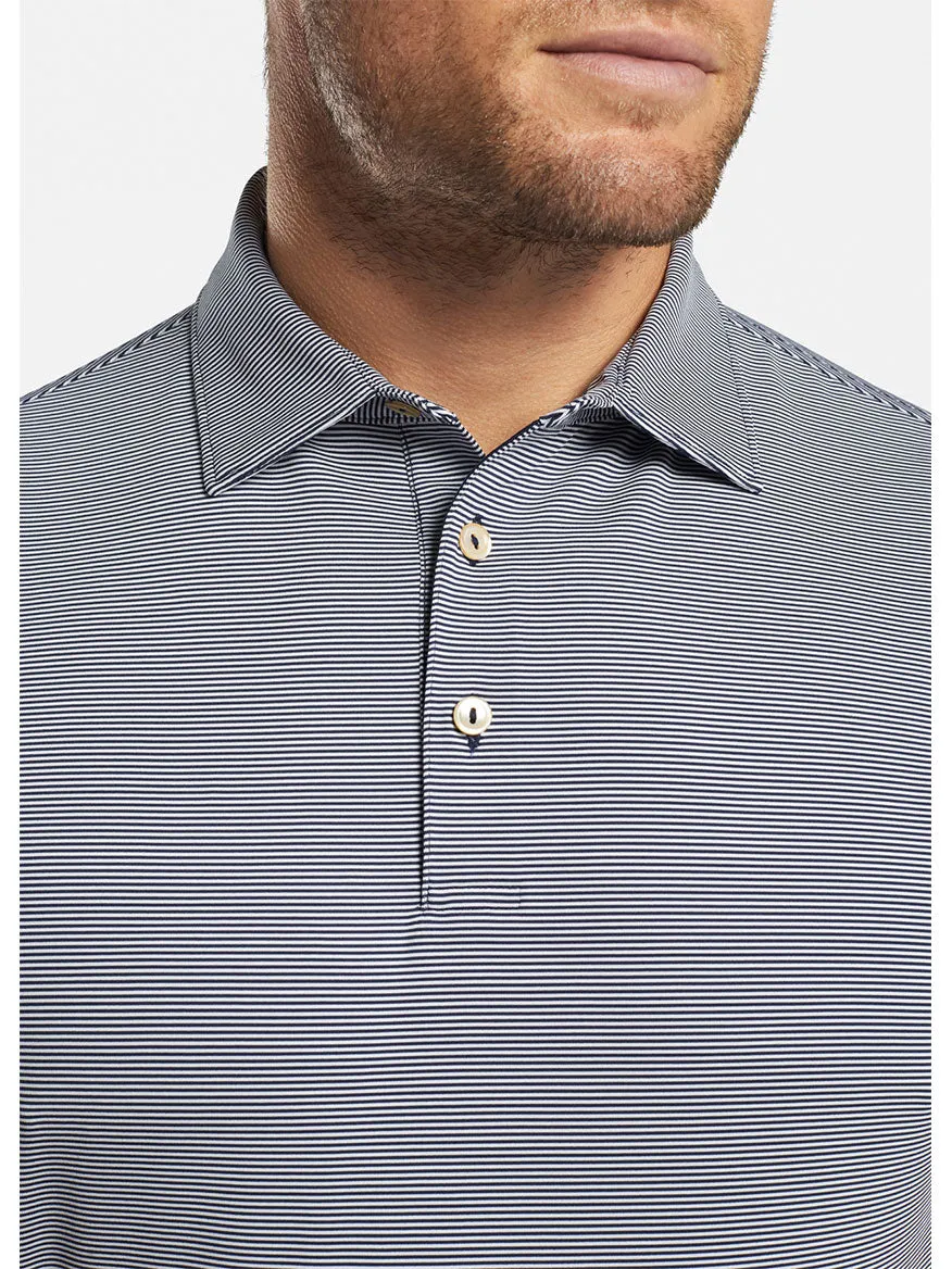 Peter Millar Jubilee Stripe Performance Polo in Navy