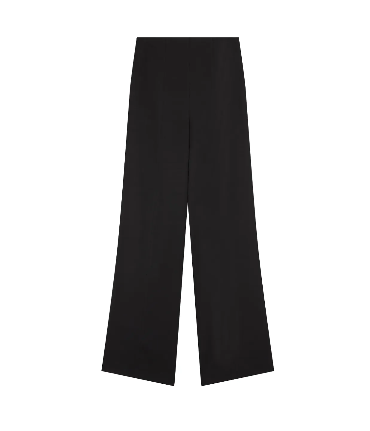 Talia Straight Leg Wool Pants in Black