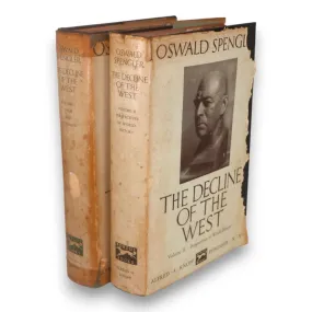 The Decline of the West 1950 Oswald Spengler 2 Vol Set Hardcover DJ Alfred Knopf