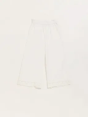 Utsa Kids White Straight-Leg Pants (8 -14yrs)