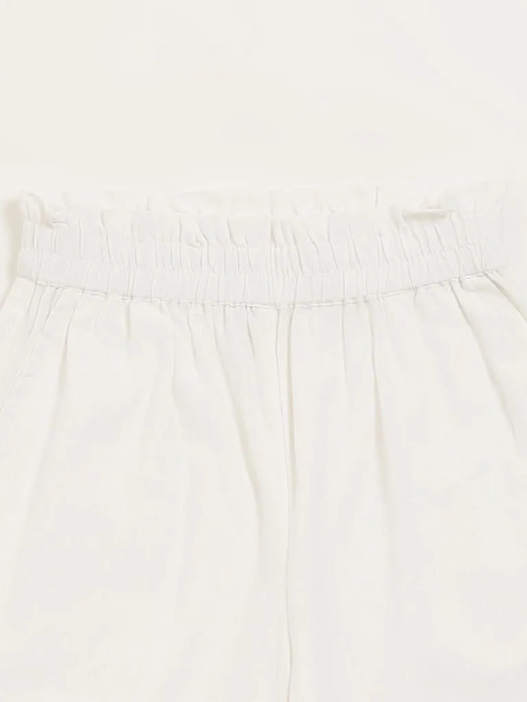 Utsa Kids White Straight-Leg Pants (8 -14yrs)